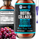 HERBIFY collagen biotin liquid bottle pour for easy daily use and hair support