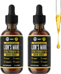 HERBIFY Lions Mane bottle with dropper for focus support.