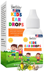 Herblov natural ear drops for kids bottle with dropper