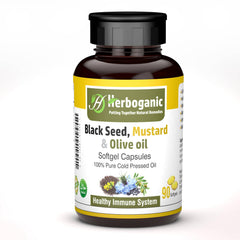 HERBOGANIC softgels bottle front for daily immune support