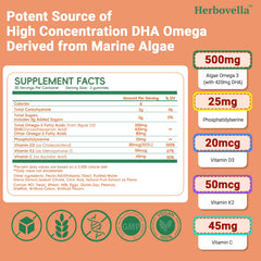 Herbovella algae omega-3 gummies orange flavor appealing to kids