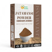 Herbs Botanica Jatamansi root powder jar for authentic Ayurvedic hair vitality.