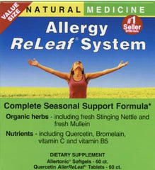 Herbs Etc. Allergy ReLeaf System softgel bottle for seasonal discomfort support