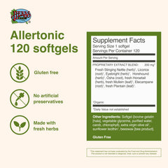 Herbs Etc. Allertonic softgels on a clean surface for daily use.
