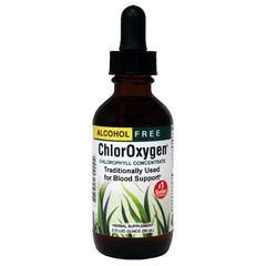 Herbs Etc. ChlorOxygen bottle highlights concentrated chlorophyll for daily vitality.