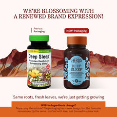 Close-up of Herbs Etc. Deep Sleep Softgels label showing product details