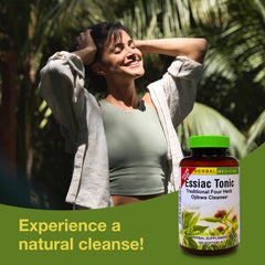 Herbs Etc. Essiac Tonic Softgels pour shot shows easy daily intake and routine