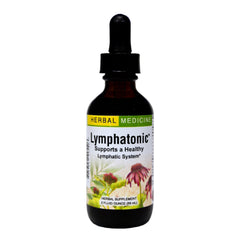 Herbs Etc. Lymphatonic bottle front highlighting herbal blend for immune support.