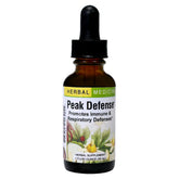 Herbs Etc Peak Defense bottle with softgels supporting immune and respiratory health.
