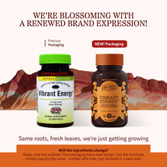 Herbs Etc. Vibrant Energy Softgels close-up of capsules for a quick pick-me-up.