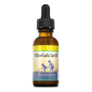 Herbs For Kids White Willow and Garlic Ear Oil bottle with dropper for soothing ear discomfort.