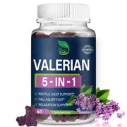 Herbscradle Valerian gummies bottle showing 60-count sleep support blend