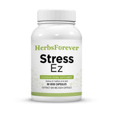 Herbsforever Stress Ez capsules bottle for easy daily stress support and focus.