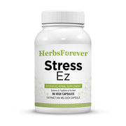 Herbsforever Stress Ez capsules bottle for easy daily stress support and focus.