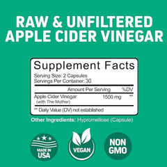 Herbtonics vegan capsules are easy to swallow, delivering concentrated ACV without taste.