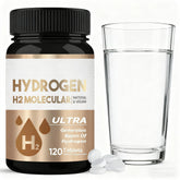 HerbX Hydrogen Water Tablets dissolving in a glass for quick, refreshing hydration.