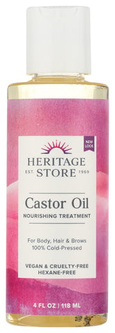 Heritage Castor Oil bottle for everyday scalp nourishment and easy application.