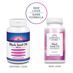 Heritage Store Nigella sativa capsules for convenient daily support.