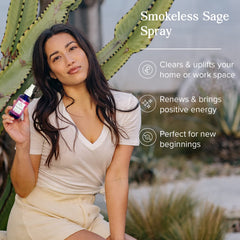 Heritage Store Sage Oil application mist showing aroma and room-use.