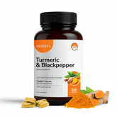 HERVIVA turmeric curcumin bottle shows 1500 mg potency for daily support.