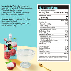 Hethstia Konjac Jelly collagen peptides icon with lychee texture close-up.