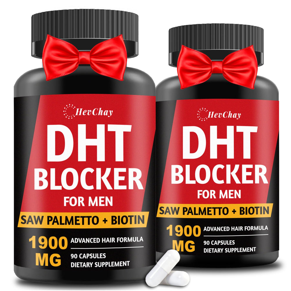 HevChay DHT Blocker for Men bottle and capsules for hair support