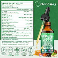 HevChay liquid drops with the measured 2ml serving