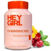 Hey Girl Nutrition D Mannose bottle front promoting natural urinary wellness support