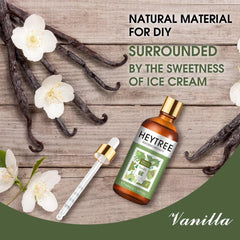 HEYTREE Vanilla essential oil used for soap and candle making with comforting scent.