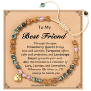 HGDEER Best Friend Bracelet with gems for celebrating friendship and style.