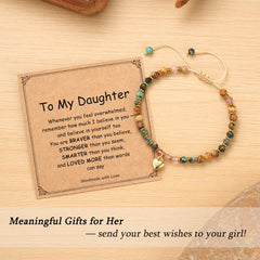 HGDEER bracelet landscape jasper detail emphasizes grounding during study or travel.