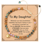 HGDEER daughter gift bracelet closeup shows a multi-stone design for a heartfelt present.