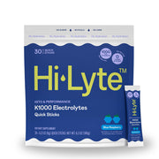 Hi-Lyte K1000 Blue Raspberry packet front for on-the-go hydration.