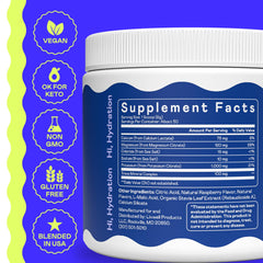 Hi-Lyte K1000 blue raspberry scoop beside powder for precise dosing.