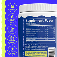 Hi-Lyte K1000 scoop dispensing powder into water for quick electrolyte replenishment.