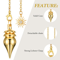 Hicarer copper pendulum on chain shows a portable meditation tool for energy work.