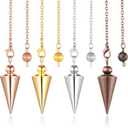 Hicarer copper dowsing point pendulum bronze, ideal for meditation and energy sensing.