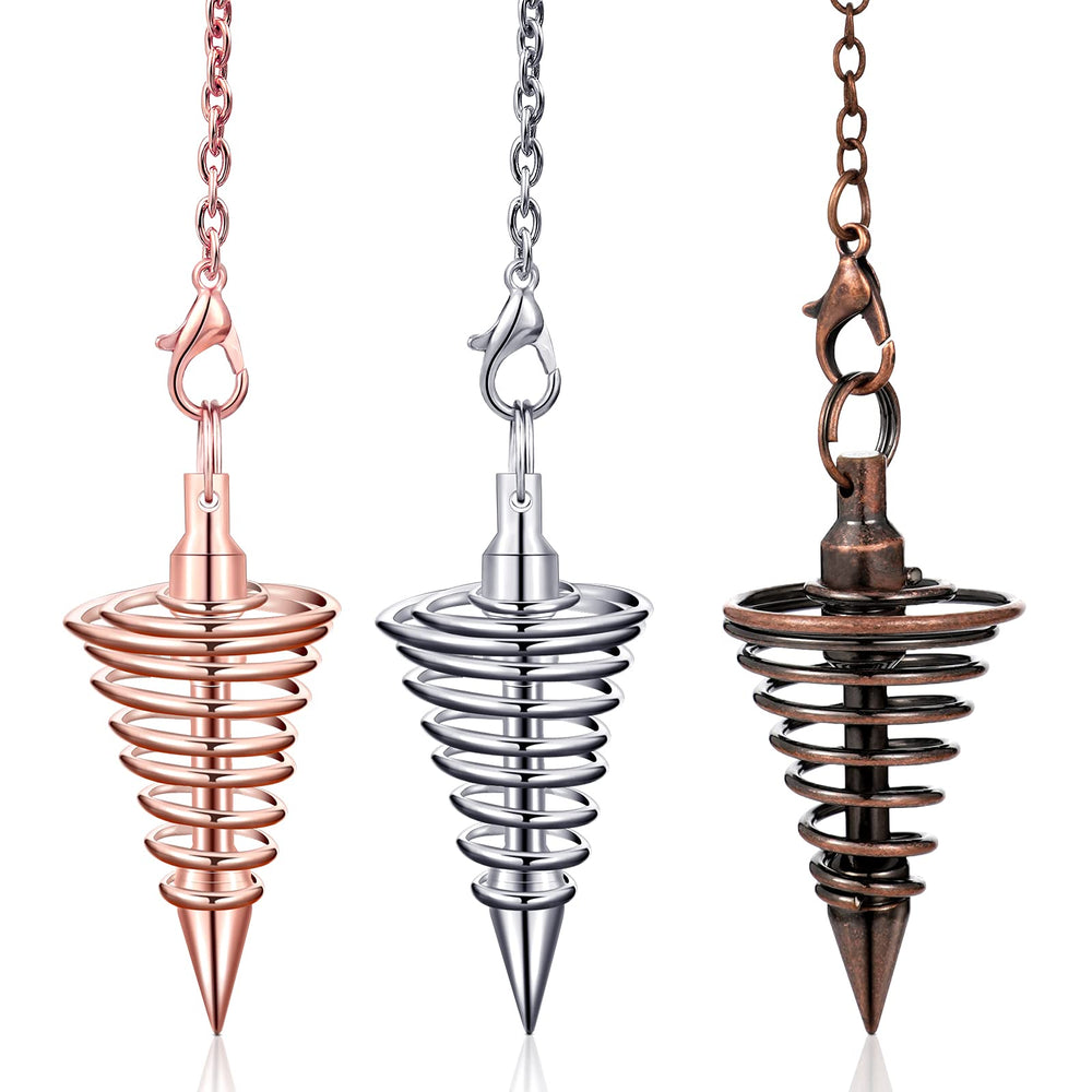 Hicarer copper pendulum in rose gold for intuitive guidance and meditation rituals.