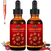 HIIHONE 10-in-1 Cayenne Drops bottle with dropper for convenient daily use.