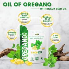 Two-pack box display of HIIHONE oregano capsules for a longer supply.