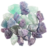 Hilitchi fluorite rough stone 1lb close-up showing natural color for cabbing and polishing.
