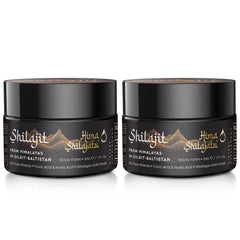 Hima Shilajatu gold grade resin jar showing pure Himalayan resin for energy support