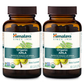 Himalaya Amla bottle closeup highlighting organic quality.