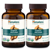 Himalaya Organic Arjuna bottle front for daily cardiovascular support.