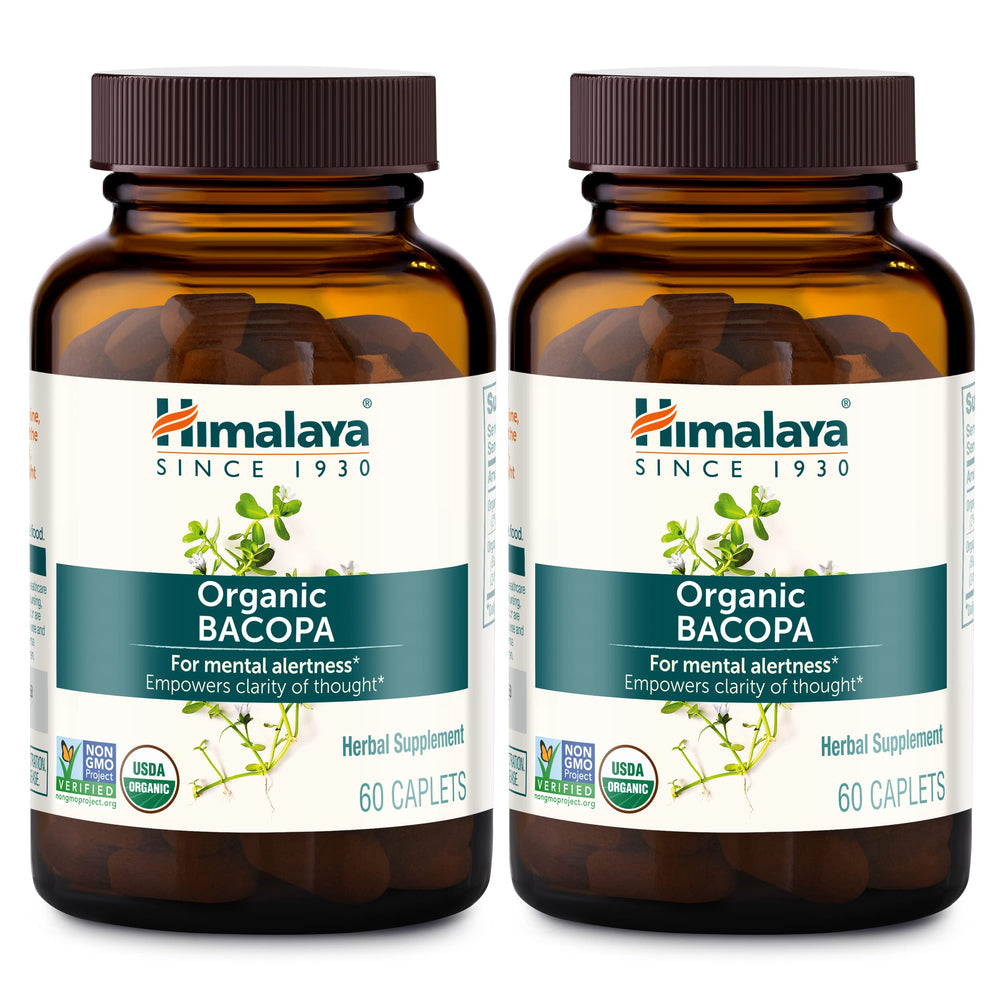 Himalaya Bacopa Monnieri caplets closeup showing daily cognitive support