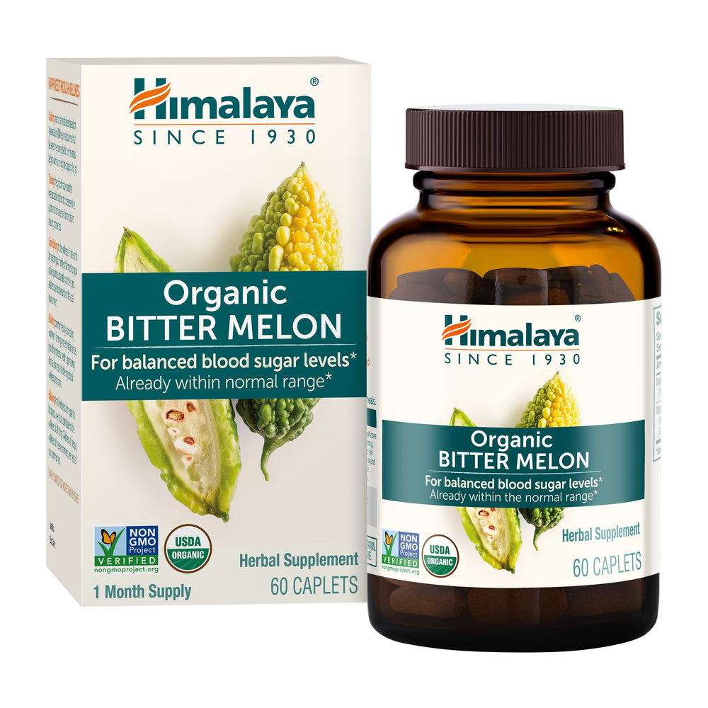 Himalaya Bitter Melon bottle front shows organic quality for daily wellness