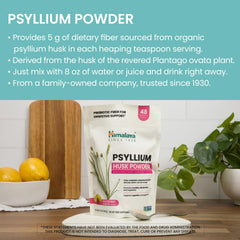 Himalaya daily fiber supplement scoop highlighting simple routine for regularity