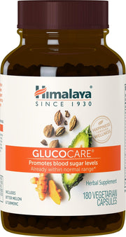 Himalaya GlucoCare bottle front view highlighting metabolism support