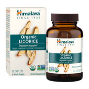 Himalaya Organic Licorice bottle close-up showing convenient digestive support.