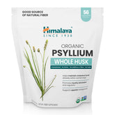 Himalaya Psyllium Whole Husk powder stirred into water for daily fiber support.